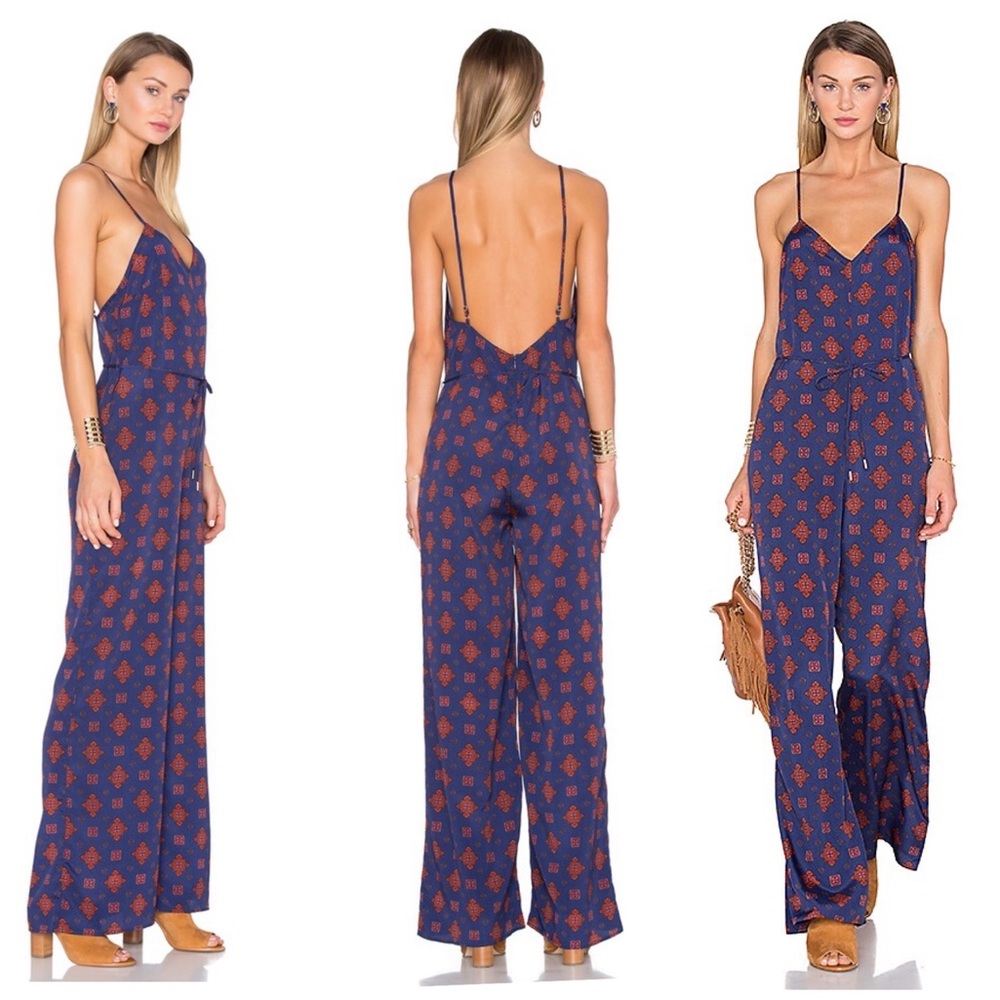 House of Harlow 1960 Blue and Orange Jumpsuit